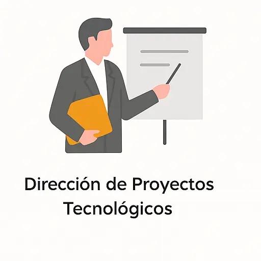 Ilustración de dirección de proyectos tecnológicos y coordinación de proveedores